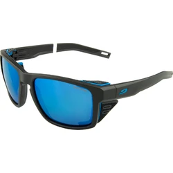 Julbo Shield Ανδρικά Γυαλιά Ηλίου με Μαύρο Κοκκάλινο Σκελετό και Μπλε Καθρέφτη Φακό J5061114