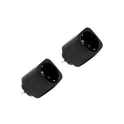 Shelly Plug M Gen3 Black - Σετ 2 τεμαχίων · Έξυπνο Μονόπριζο 13A με μέτρηση ενέργειας, Wi‑Fi & Bluetooth, Matter
