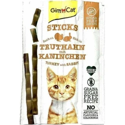 GimCat Sticks Πλούσια σε Γαλοπούλα με Κουνέλι - 4 τεμάχια