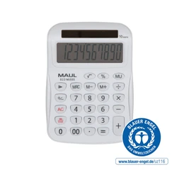 MAUL Tischrechner ECO MJ 555, επιτραπέζια αριθμομηχανή 10 ψηφίων, λευκή