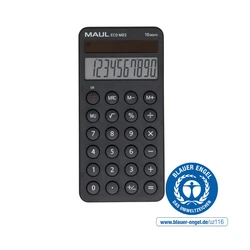 MAUL ECO MD 2 φορητή αριθμομηχανή, 10 ψηφία, μαύρη