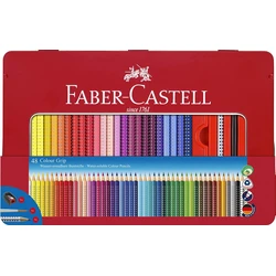 FABER-CASTELL Σετ Ξυλομπογιών Colour Grip 48 τεμ. σε Μεταλλική Θήκη (MPN 112448)