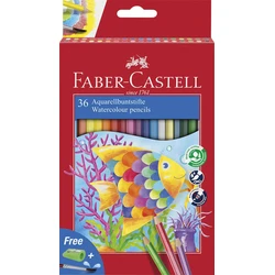 FABER-CASTELL Ξυλομπογιές Ακουαρέλ για Παιδιά 36 τμχ, Καρτονέτο Κουτί