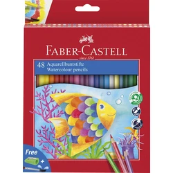 FABER-CASTELL Σετ 48 Υδατοδιαλυτές Ξυλομπογιές για Παιδιά σε Καρτόνια Θήκη