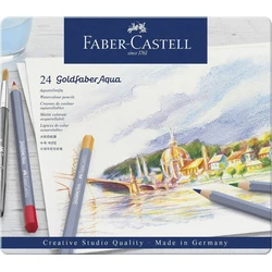 FABER-CASTELL Goldfaber Aqua Ακουαρέλα Μολύβια 24τμχ - Μεταλλική Θήκη