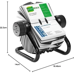 DURABLE Visifix rotating business card file f400 with A-Z dividers, black