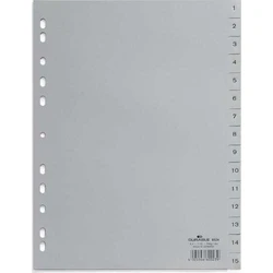 DURABLE Zahlenregister A4 1-15 PP full cover, grey