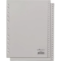 DURABLE Αριθμημένες Διαχωριστικές Ετικέτες A4 1-52, γκρι, PP πλήρης επικάλυψη