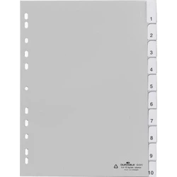 DURABLE Διαχωριστές PP (blanko) 10-τεμ., γκρι