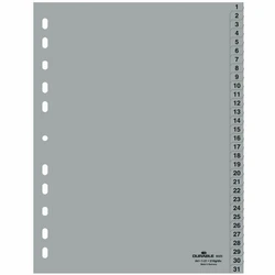 DURABLE Αριθμητικό Διαχωριστικό A4 1-31 PP πλήρες κάλυμμα γκρι