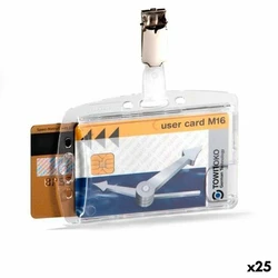 DURABLE Hard Card Holder for 2 ID Cards with Clip, 25-pack