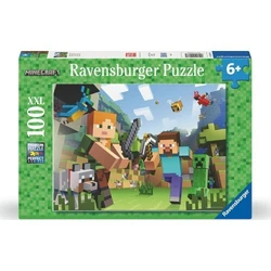 Ravensburger Puzzle Minecraft Steve and Alex 100 XXL Τεμάχια