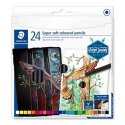 STAEDTLER Farbstift soft - Σετ 24 χρωματιστών μολυβιών