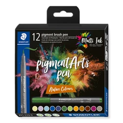 STAEDTLER MultiInk Pigment Arts Σετ 12 (Nature) - Μαρκαδόροι με Πινέλο