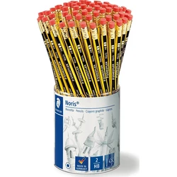 STAEDTLER Köcher Noris Ti - Σετ 72 μολύβια HB, εξάγωνο, με γόμα, μεταλλικό δοχείο