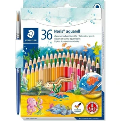 STAEDTLER Noris aqua Σετ νεροδιαλυτών ξυλομπογιών 36 τεμ. σε χαρτονένια κασετίνα