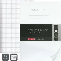 Herlitz Refill my.book flex A4 2x40 Sheets, squared (grid), FSC Mix