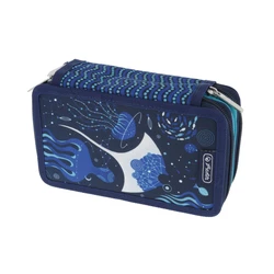 Herlitz TriCase 31 pcs Deep Ocean - School Tri-fold Pencil Case Set