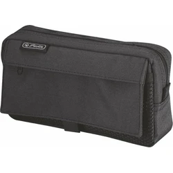 Herlitz Faulenzer Pencil Case with 2 External Pockets, Black