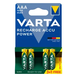 Varta Επαναφορτιζόμενες Μπαταρίες AAA Ni-MH 1000mAh 1.2V (4 τεμ.)