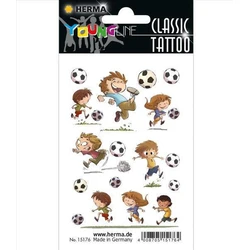 HERMA Classic Tattoo Soccers colour - Αυτοκόλλητα Τατουάζ Ποδόσφαιρο (1 φύλλο / 12 τατουάζ)