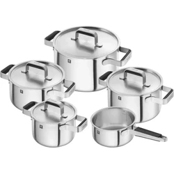 Zwilling Pure Σετ Μαγειρικών Σκευών 5τμχ 18/10 Ανοξείδωτο Ατσάλι Ασημί