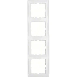 Berker Πλαίσιο 4θέσεων S.1 Polar Λευκό Γυαλιστερό
