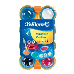 Pelikan Deckfarbkasten mini-friends 755/8 Watercolour Set with Brush (8 colors)