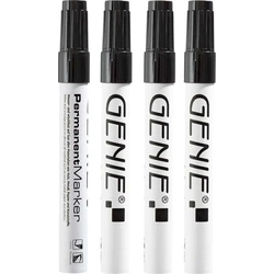 GENIE P-Marker Στρογγυλή Μεταλλική Μύτη Μαύρο/Λευκό - 4 τεμάχια
