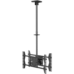 EQUIP Ceiling Mount for TVs 39"-75" — Dual (2 TFT) 2-Joint Tilt, 2x40kg, VESA 600x400, Black (Model 650370)