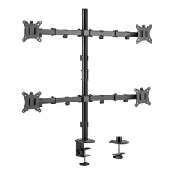 EQUIP Desk Monitor Mount for 17"–32" (4TFT) 360°, 4 x 9 kg, Black — Model 650159
