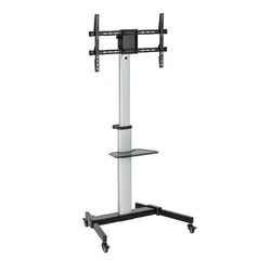 EQUIP 650630 Βάση Τηλεόρασης Δαπέδου 37"-86", VESA 600x400 mm, 50 kg, Ασημί
