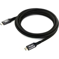 Equip USB-C 4.0 -> USB-C Gen2x2 Cable, PD 100W, St/St, 3.00 m, Black