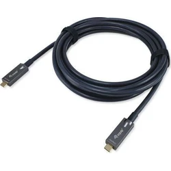 EQUIP USB-C 3.2 to USB-C AOC Cable 8K PD 60W St/St 5.00 m Black