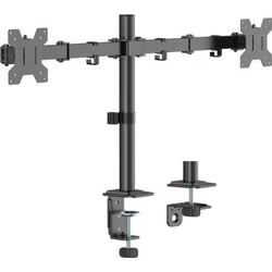 EQUIP Dual Monitor Desk Mount 17"-32" (2TFT) 360° Articulating 10 kg Black