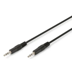 DIGITUS 3.5 mm Stereo Audio Cable, 2.5 m, Black (AK-510100-025-S)