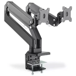DIGITUS DA-90427 Βάση Επιτραπέζια για 2 Οθόνες έως 35" 2x15kg Μαύρο (Gas spring)