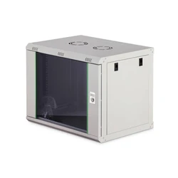 Καμπίνα Rack DIGITUS Dynamic 19" 9U τοίχου, 600x450 mm, γκρι, γυάλινη πόρτα, μη συναρμολογημένη