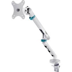 DIGITUS Βάση Μονής Οθόνης με Μηχανικό Ελατήριο VESA 75x75 100x100 Λευκή