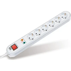 BACHMANN SMART πολύπριζο 6x CEE7/3 με SPD και διακόπτη, καλώδιο 1,5 m