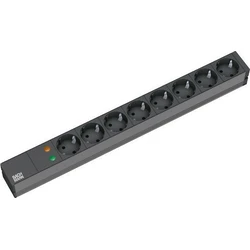 Bachmann 19'' πολύπριζο rack 8-θέσεων χωρίς διακόπτη, καλώδιο 2 m