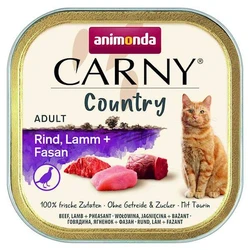 Animonda Carny Wet Food for Adult Cats Tray with Beef, Lamb and Liver - Gluten-Free 100 g