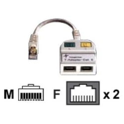 Telegärtner T-προσαρμογέας CAT5e RJ45 -> 10/100/ISDN (21.17.3039)