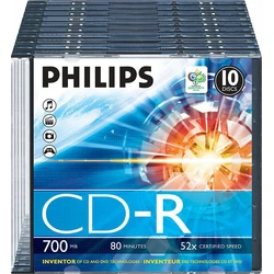 Philips Εγγράψιμα CD-R 52x 700MB 10τμχ