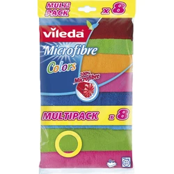 Vileda Colors Πανάκια Καθαρισμού με Μικροΐνες Γενικής Χρήσης Πολύχρωμα 30x30 εκ. 8τμχ (151501, MPN 171216)