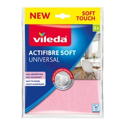 Vileda Actifibre Soft Σπογγοπετσέτες Γενικής Χρήσης Γκρι 30x26εκ. 2τμχ 171813