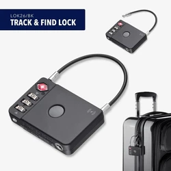 TROIKA Κλειδαριά Αποσκευών TRACK & FIND με Apple Find My – Μαύρη