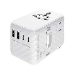 TROIKA WORLDWIDE PULL 35 Travel Adapter & GaN3 35W Charger (TRA35/WH)