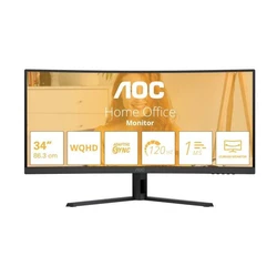 AOC Monitor CU34B3E 34 inches VA Curved UltraWide 3440 x 1440 4ms 3500:1