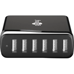 CoreParts Goobay Βάση Φόρτισης με 6 Θύρες USB-A 50W Μαύρο 44565